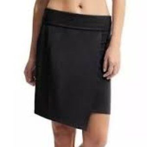 Athleta Black Foldover Waist Wrap Skirt Small